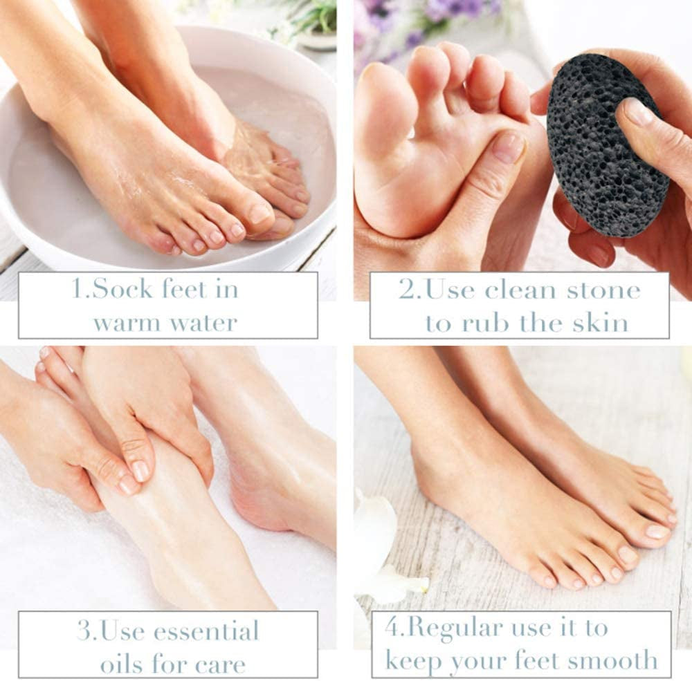 Pumice Stone for Foot, Natural Earth Lava Shower Pumice Stone Black, Exfoliating Rock for Feet, Pedicure Rocks, Stone for Skin Scrubber, Pedicure Exfoliator Tools Scrubber Health Foot Care Health & Beauty > Personal Care > Foot Care DICOBEE   