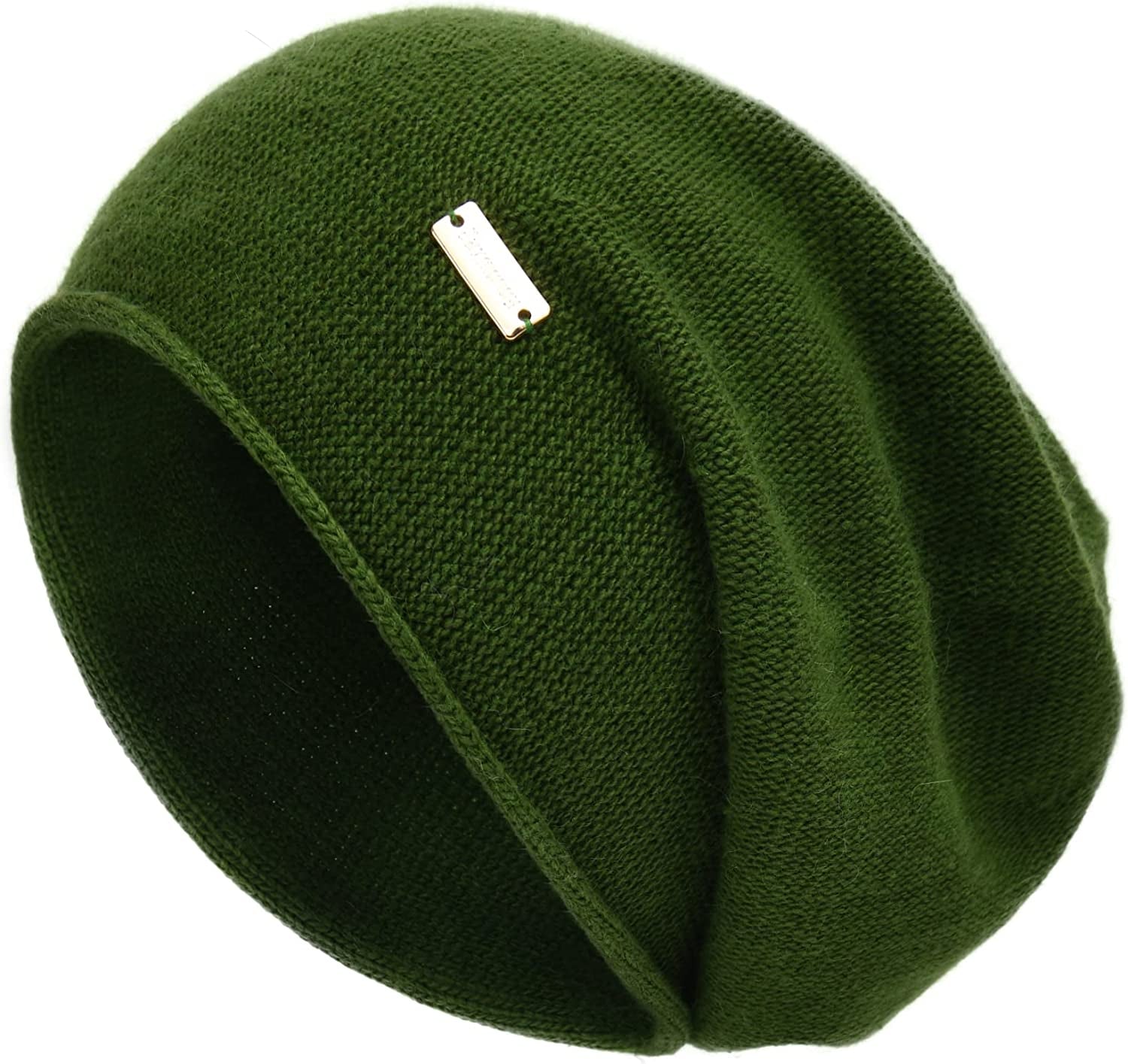 Jaxmonoy Cashmere Slouchy Knit Beanie Hat for Women Winter Soft Warm Ladies Wool Knitted Skull Beanies Cap Apparel & Accessories > Clothing Accessories > Hats jaxmonoy Green  