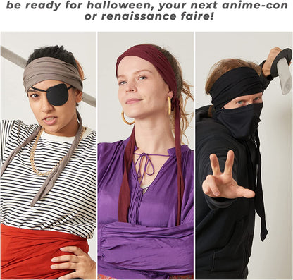 CHARM Japanese Headband Pirate Bandana - Men Ninja Head Wrap Women Hair Band Apparel & Accessories > Clothing Accessories > Bandanas & Headties Casualbox   