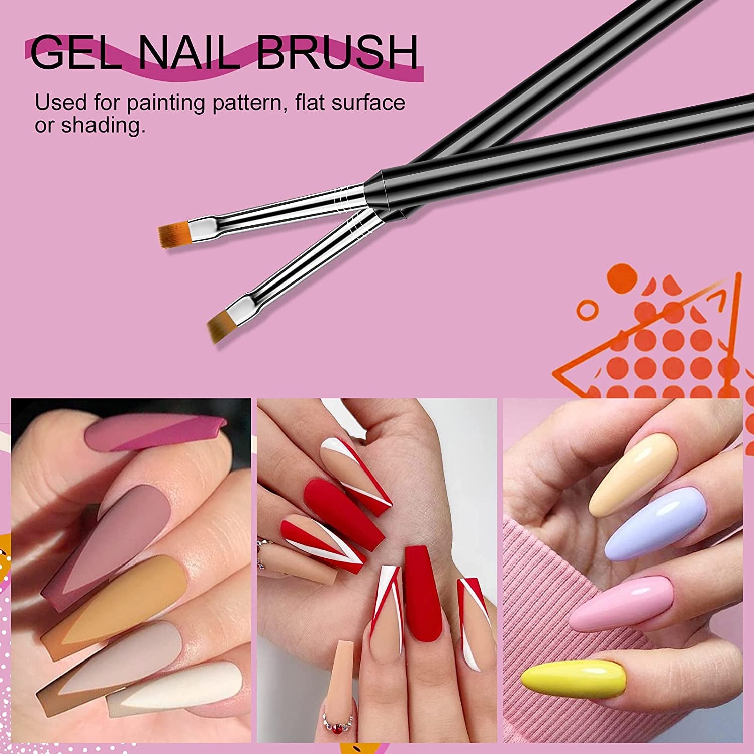 Saviland Nail Art Brushes Set - 6Pcs Double-End Nail Art Brushes Kit Professional Nail Art Tools Kit with Painting Dotting Line Pen for Gel Polish Nail Design Nail Carving French Nails Health & Beauty > Personal Care > Cosmetics > Cosmetic Tools > Nail Tools SAVILAND   