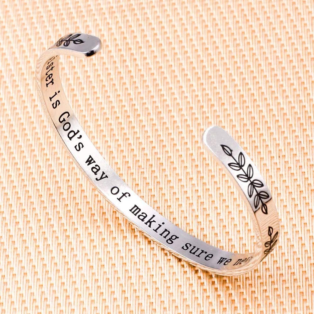 M MOOHAM Bracelets for Women- Engraved Quote Inspirational Bracelet Birthday Christmas Funny Gifts for Best Friend, Daughter, Son, Sister, Niece, Mom, Coworkers, Stainless Steel Jewelry Apparel & Accessories > Jewelry > Bracelets M MOOHAM   