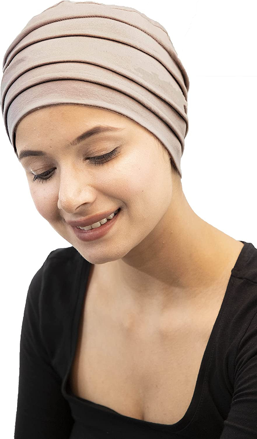 SAKUCHI Chemo Silky Soft Slouchy Snood Bamboo Cap Beanie, for Women Cancer Hair Loss Turban Apparel & Accessories > Clothing Accessories > Headwear SAKUCHI Ash  
