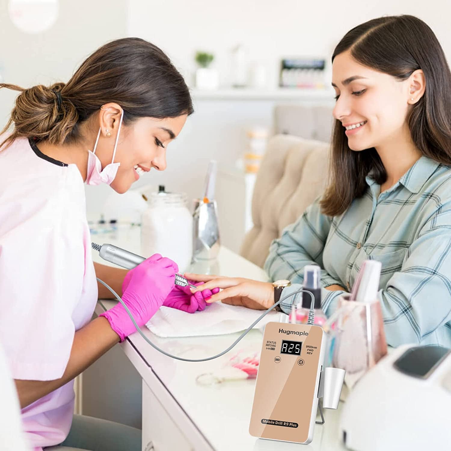 Professional Nail Drills Set for Acrylic Nails, 30000Rpm Electric Nail Drill Machine, Portable Nail Efile Drill Machine Manicure Pedicure Tools for Beginners and Salon Use (Gold) Health & Beauty > Personal Care > Cosmetics > Cosmetic Tools > Nail Tools HUGMAPLE   