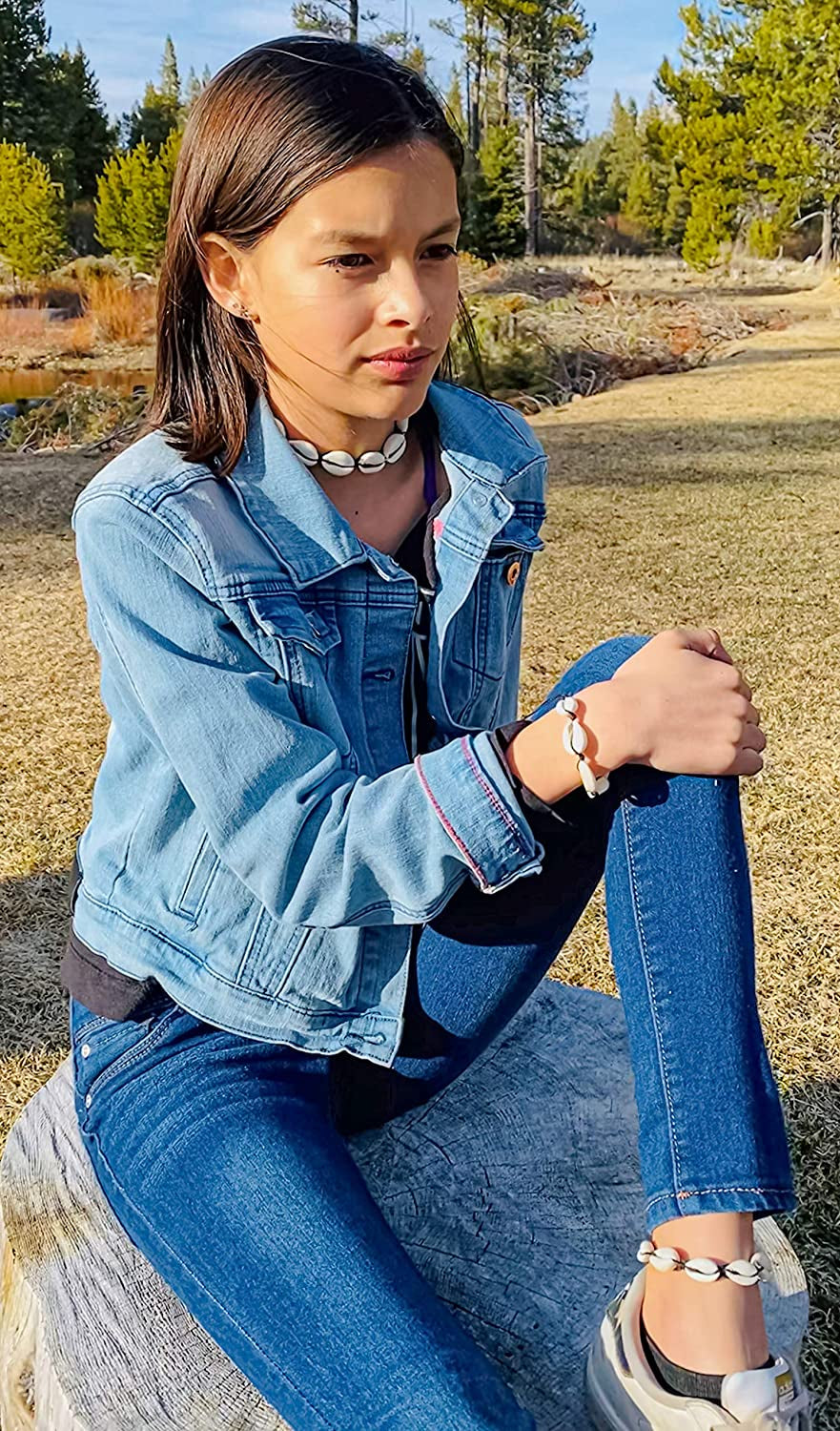 Cowrie Shell Necklace with Matching Seashell Anklet and Bracelet, VSCO Girl Accessories Set for Teen Girls, Aesthetic Beach Jewelry for Women Apparel & Accessories > Jewelry > Anklets KYLIE MAX   