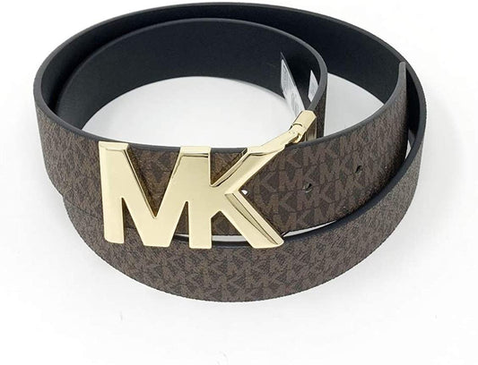 Michael Kors Womens Mk Logo Reversible Belt Brown/Black (L) Apparel & Accessories > Clothing Accessories > Belts Michael Kors   