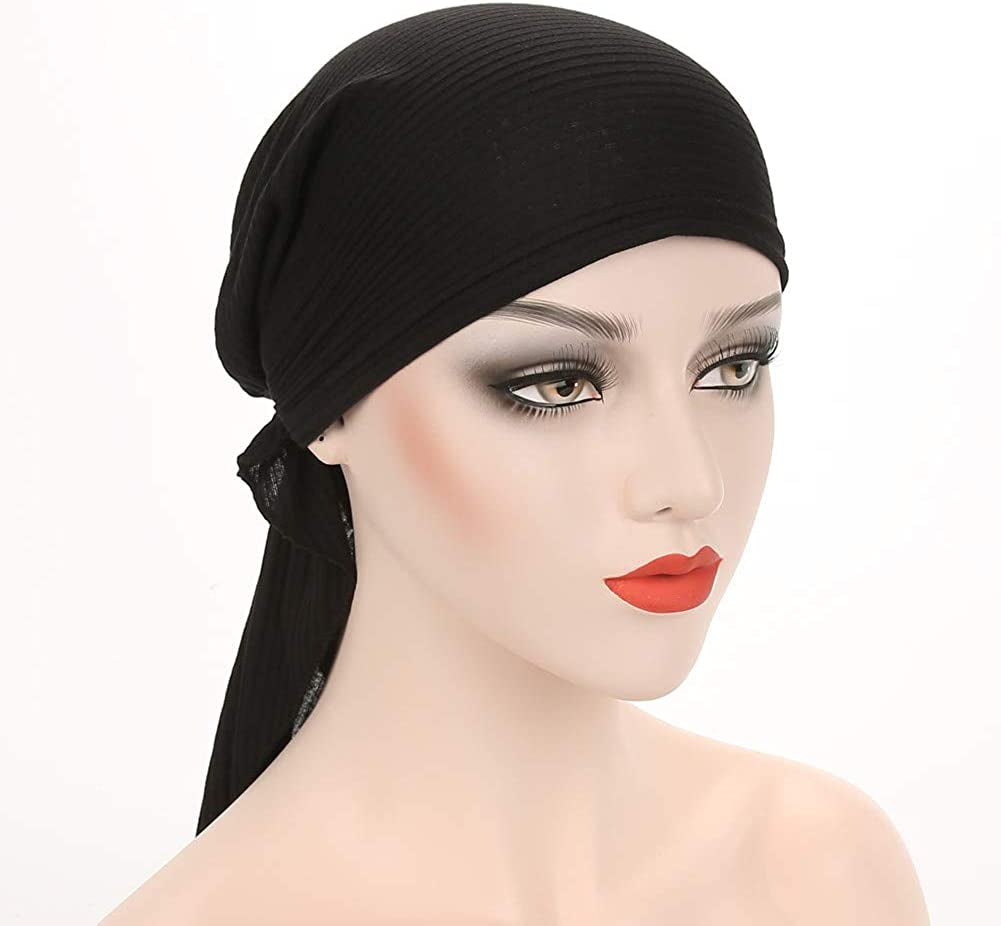 Fxhixiy Womens Turban Chemo Hat Head Scarves Slip-On Pre-Tied Headwear Bandana Sleep Hair Cover Apparel & Accessories > Clothing Accessories > Headwear Fxhixiy   