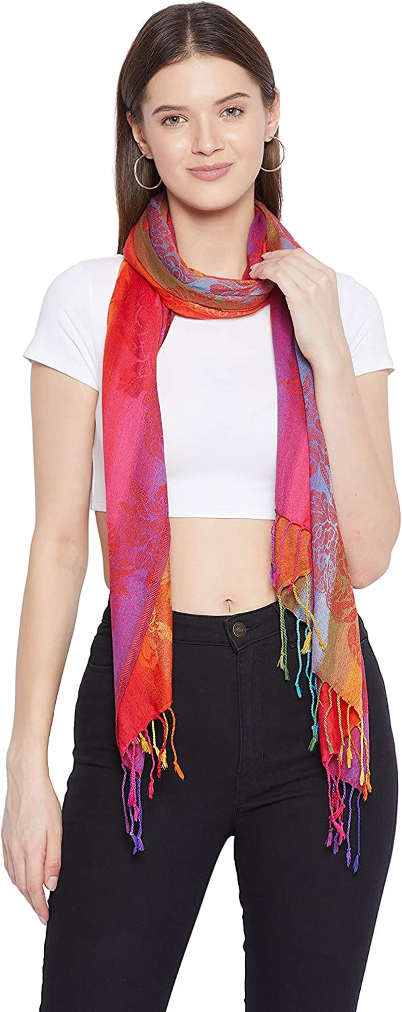 Fashion Women'S Silk Scarf Luxury Satin Shawl Wraps Apparel & Accessories > Clothing Accessories > Scarves & Shawls Goood Times Red Scarf  