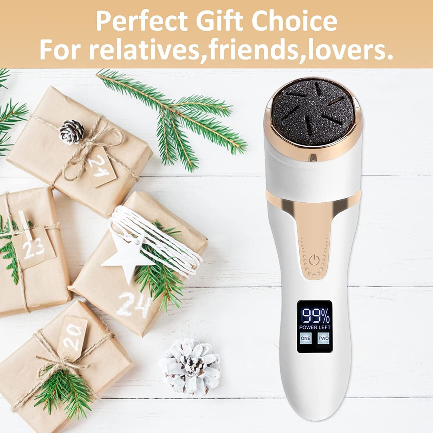 Electric Callus Remover for Feet, Ms.Belles Rechargeable Foot Care Scraper Pedicure Tools with 3 Grinding Heads, 2 Powerful Speed, LCD Display, Waterproof Foot File for Hard Cracked Dry Dead Skin Health & Beauty > Personal Care > Foot Care Ms.Belles   