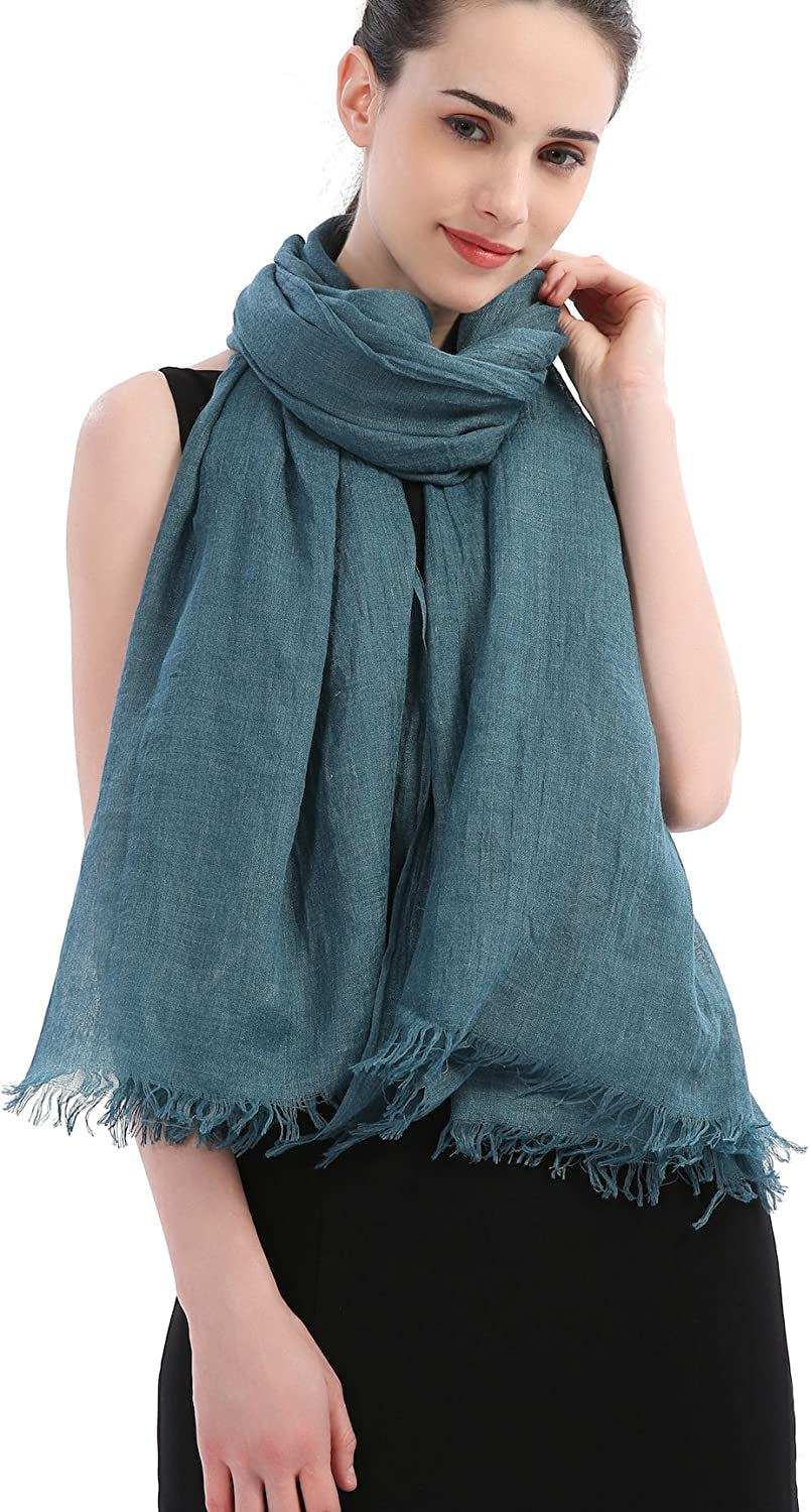 Premium Women Extreme Soft Scarf Wrap Shawl for Any Season, Super Size, Rich Color Choice Apparel & Accessories > Clothing Accessories > Scarves & Shawls kolumb Steel Blue  