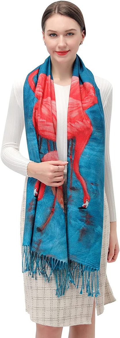 Women'S Fashion Scarf with Art Printed Tassel Soft Cashmere Warm Large Blanket Wrap Shawl for Gift Apparel & Accessories > Clothing Accessories > Scarves & Shawls XYBJ   