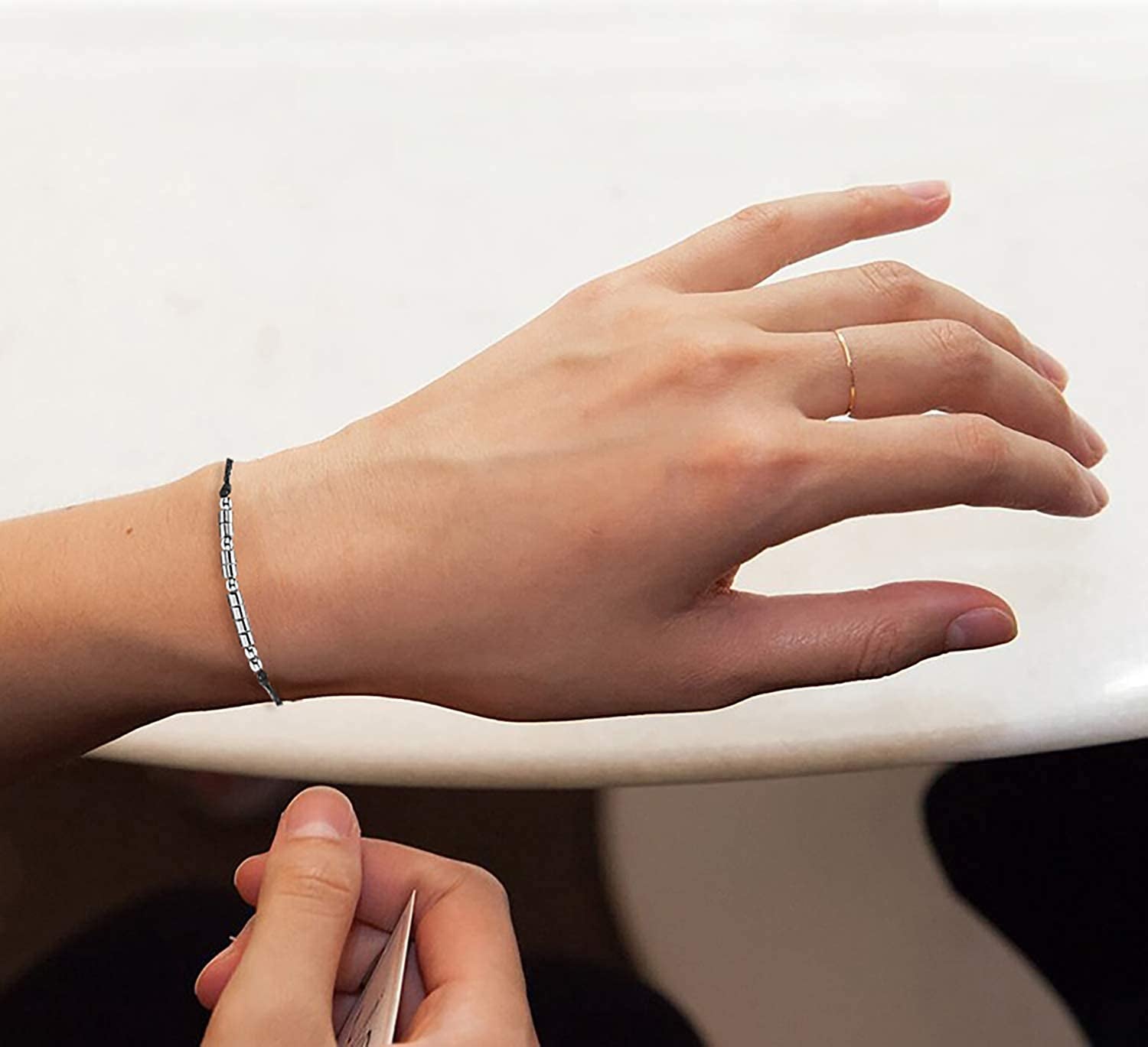 Tarsus Fuck off Morse Code Bracelets Dainty Jewelry Gifts for Women Men Best Friend Apparel & Accessories > Jewelry > Bracelets R&H Jewelry   