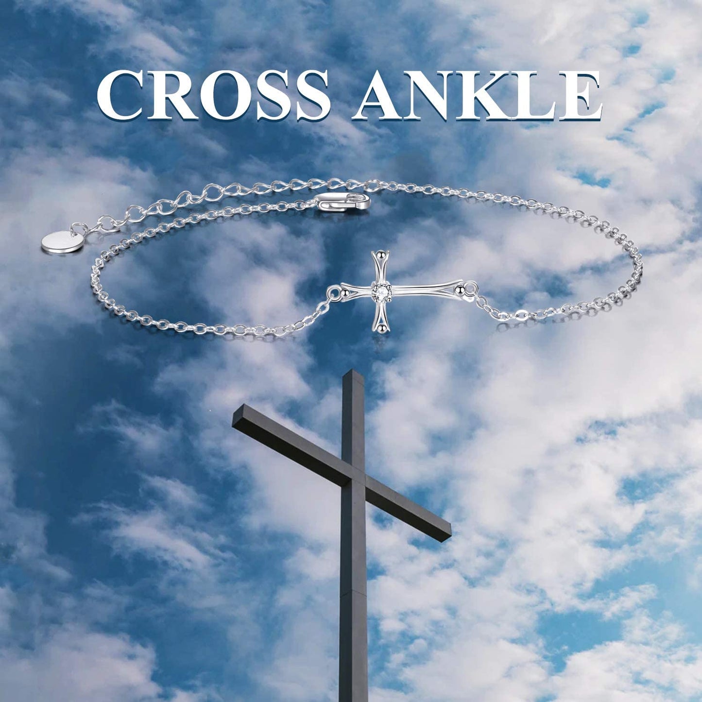 POPLYKE 925 Sterling Silver Infinity/Cross/Mermaid/Starfish/Pearl Anklet for Women Summer Jewelry Apparel & Accessories > Jewelry > Anklets POPLYKE   