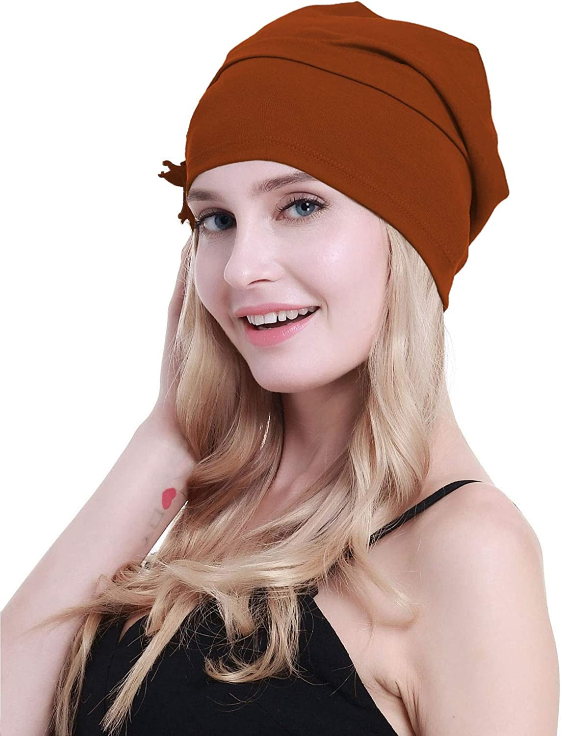 Osvyo Cotton Chemo Turbans Headwear Beanie Hat Cap for Women Cancer Patient Hairloss Apparel & Accessories > Clothing Accessories > Headwear osvyo   