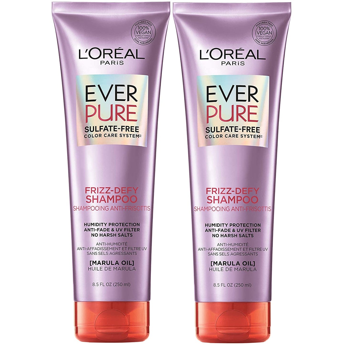 L'Oreal Paris Hair Care Everpure Sulfate Free Frizz Defy Conditioner, with Marula Oil, 2 Count (8.5 Fl; Oz Each) (Packaging May Vary) Health & Beauty > Personal Care > Hair Care L'Oreal Paris Shampoo 8.5 Fl Oz (Pack of 2) 