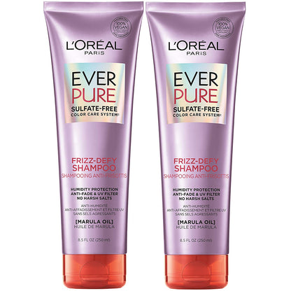 L'Oreal Paris Hair Care Everpure Sulfate Free Frizz Defy Conditioner, with Marula Oil, 2 Count (8.5 Fl; Oz Each) (Packaging May Vary) Health & Beauty > Personal Care > Hair Care L'Oreal Paris Shampoo 8.5 Fl Oz (Pack of 2) 