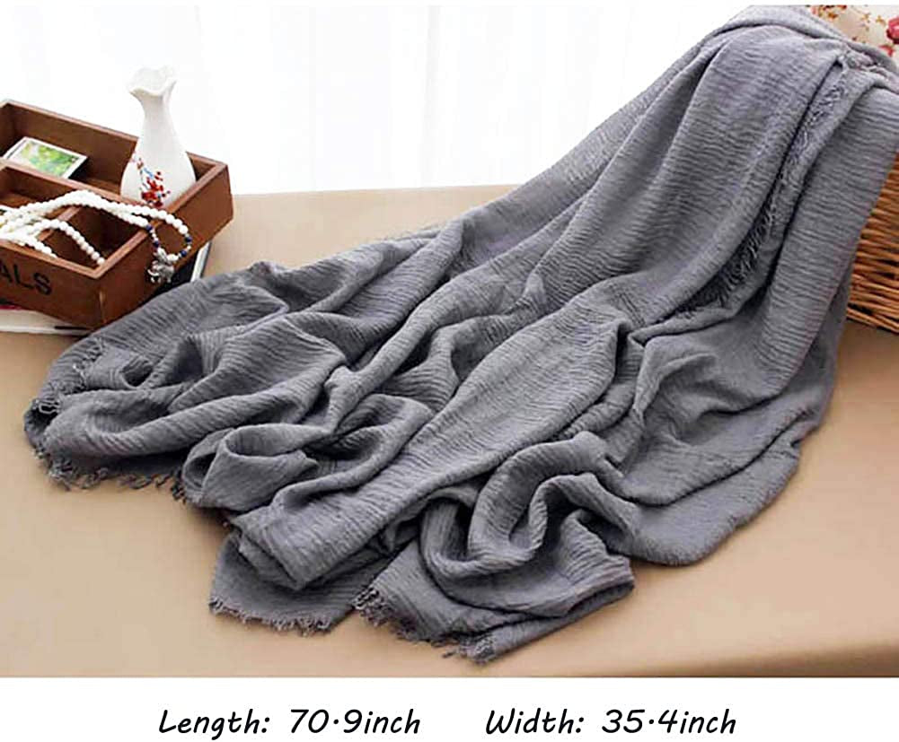 Women Soft Cotton Hemp Scarf Women'S Long Head Scarves - Hijab Wrap Shawls Scarf Apparel & Accessories > Clothing Accessories > Scarves & Shawls Davinqi   