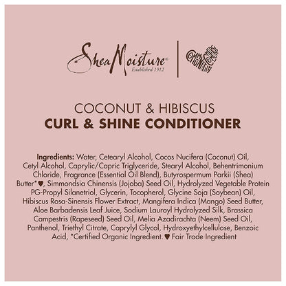 Sheamoisture Conditioner Curl Shine Silicone for Curly Hair Coconut Hibiscus Moisturize & Define 13Oz Health & Beauty > Personal Care > Hair Care SheaMoisture   