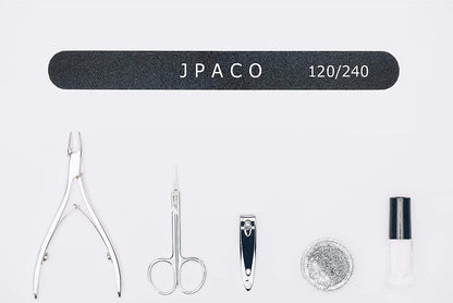 Nail Files 120 240 Grit for Natural Acrylic Poly Nail Extension Gel Nails Double Sided Black Washable Professional Set Manicure Tools (12 Pack) by JPACO Health & Beauty > Personal Care > Cosmetics > Cosmetic Tools > Nail Tools JPACO   