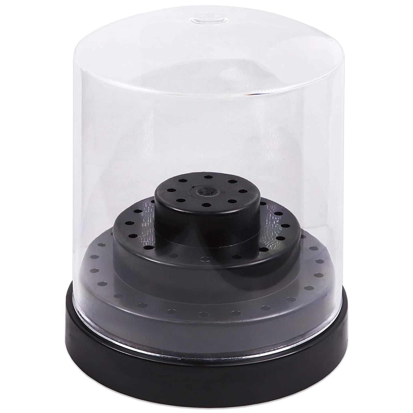 PANA Nail Drill Bit Holder Stand Display Organizer- Dust Proof Storage Container Box Case Tools for Home Use or Nail Salon - (48 Holes, Silver) Health & Beauty > Personal Care > Cosmetics > Cosmetic Tools > Nail Tools PANA Black 48 Holes (Round) 