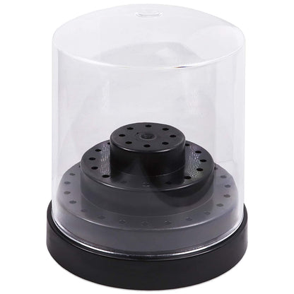 PANA Nail Drill Bit Holder Stand Display Organizer- Dust Proof Storage Container Box Case Tools for Home Use or Nail Salon - (48 Holes, Silver) Health & Beauty > Personal Care > Cosmetics > Cosmetic Tools > Nail Tools PANA Black 48 Holes (Round) 