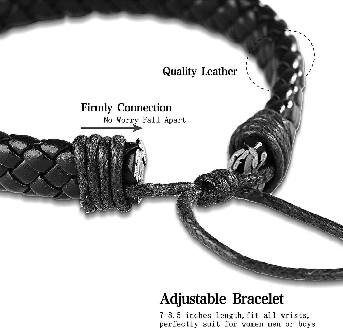 Hanpabum 18Pcs Braided Leather Bracelets for Men Women Woven Cuff Wrap Bracelet Wood Beads Ethnic Tribal Bracelets Adjustable Apparel & Accessories > Jewelry > Bracelets HANPABUM   