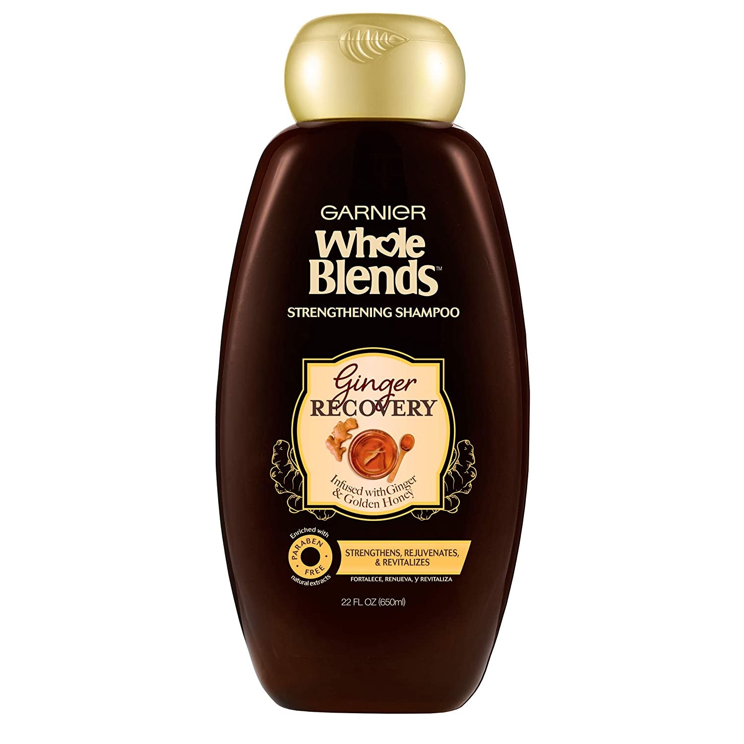 Garnier Hair Care Whole Blends Ginger Recovery Strengthening Shampoo and Conditioner with Ginger and Golden Honey Extracts, for Weak, Brittle Hair, Paraben Free 44 Fl Oz Health & Beauty > Personal Care > Hair Care Garnier Shampoo 1 Count 22 Fl Oz