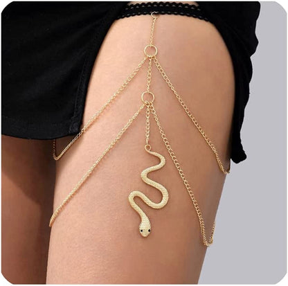 Gold Leg Chain Thigh Chain Cool Big Snake Leg Chain Jewelry for Women Girls Apparel & Accessories > Jewelry > Body Jewelry YANCHUN S  