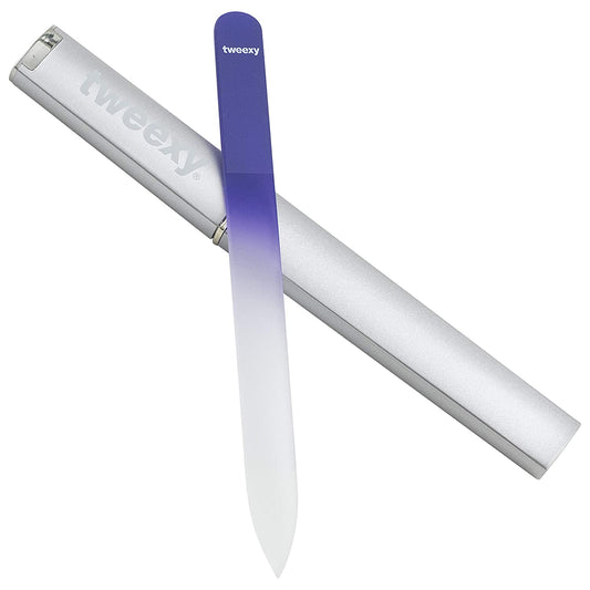 Tweexy Genuine Czech Crystal Glass Nail File with Protective Case and Vinyl Sleeve, Manicure and Pedicure Tool, Nail Care Accessories (Purple) Health & Beauty > Personal Care > Cosmetics > Cosmetic Tools > Nail Tools tweexy Purple  