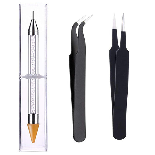 Beuniar Nail Art Rhinestone Micro Beads Pick up Tweezer and Picker Pencil Dotting Wax Pen Manicure DIY Decoration Tools Set Health & Beauty > Personal Care > Cosmetics > Cosmetic Tools > Nail Tools Beuniar   
