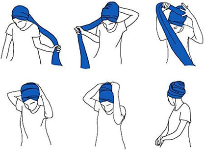 Ever Fairy Turban Head Wrap Scarf,African Women' Soft Long Scarf Shawl Hair Bohemian Headwrap Stretch Headband Tie Apparel & Accessories > Clothing Accessories > Scarves & Shawls Ever Fairy   