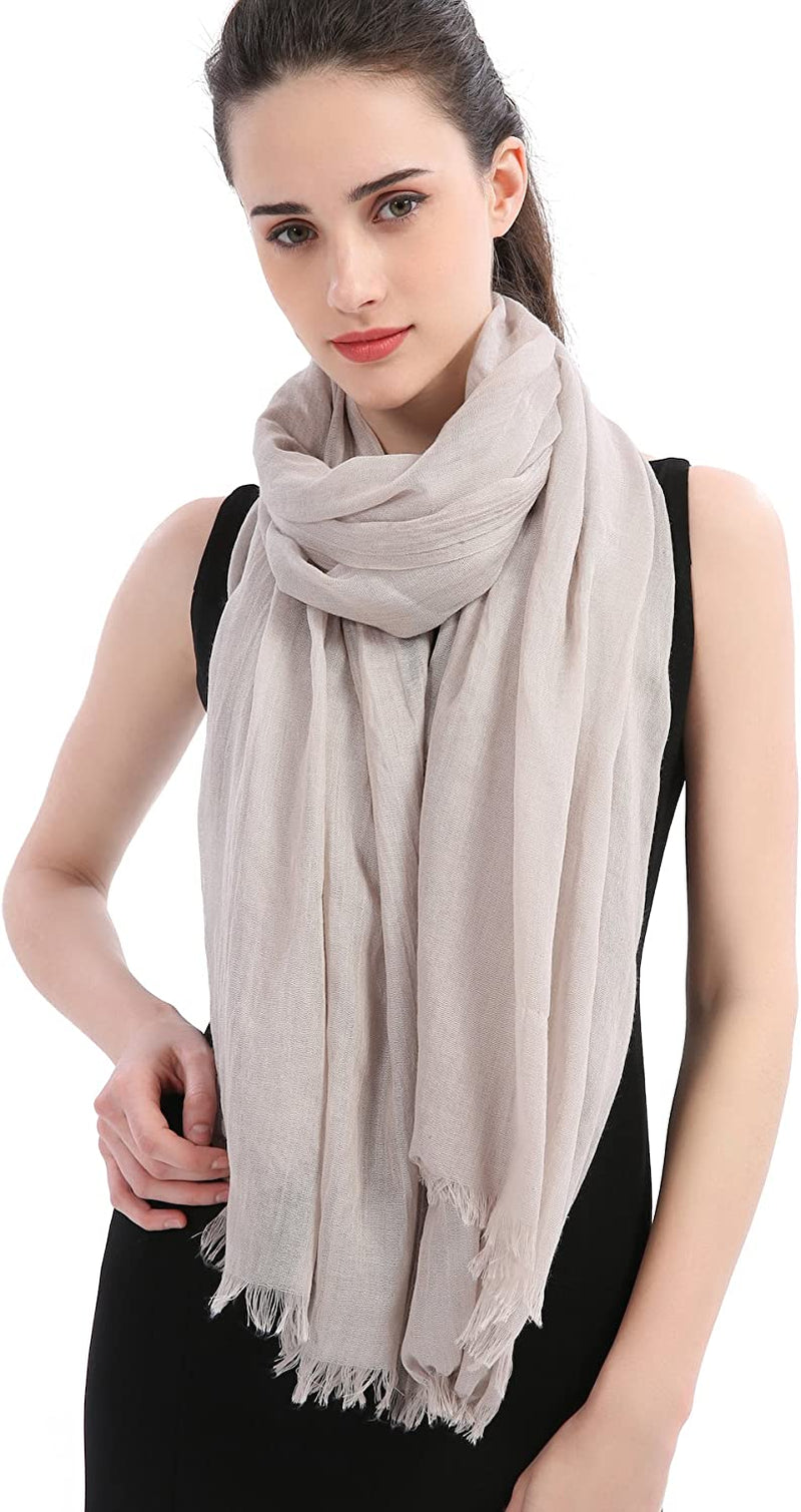 Premium Women Extreme Soft Scarf Wrap Shawl for Any Season, Super Size, Rich Color Choice Apparel & Accessories > Clothing Accessories > Scarves & Shawls kolumb Nude  