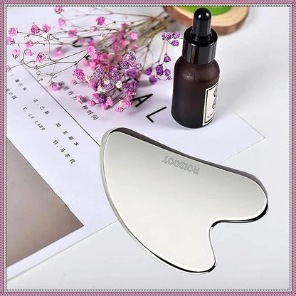 ROISOOT Upgrade Gua Sha Stainless Steel Tool for Face, Massage Scraper for Facial Skin Care (Metallic Luster) Health & Beauty > Personal Care > Cosmetics > Cosmetic Tools > Skin Care Tools ROISOOT   