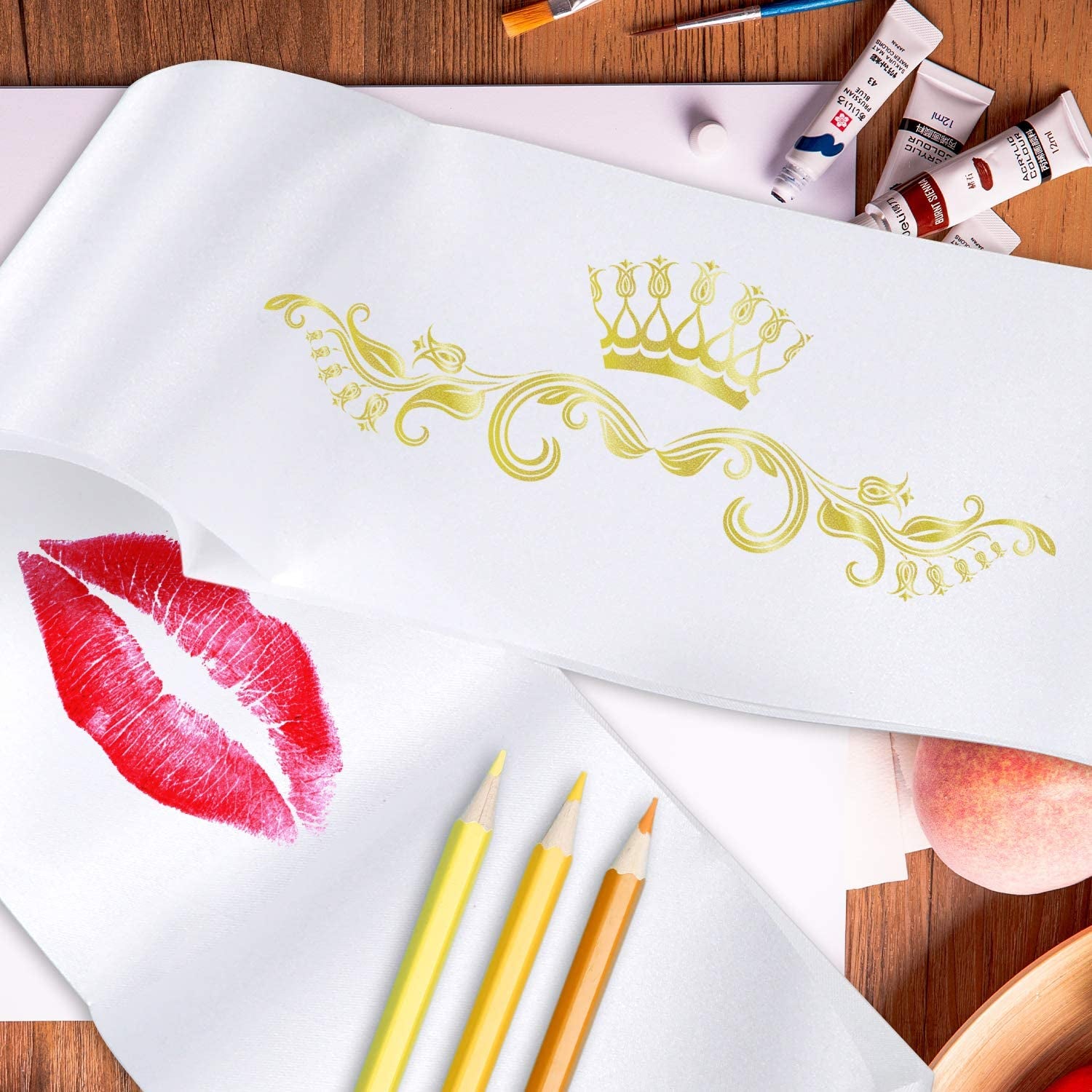 Dreamtop 16Pcs Sash Satin Sash White Blank Sash Blank Sashes to Decorate Sashes for Pageants Senior Sash 2023 White Sash for Beauty Pageant, Wedding Party Decorations Apparel & Accessories > Clothing Accessories > Sashes Dreamtop   