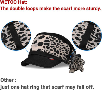 WETOO Newsboy Hat for Women Visor Beret Cap Chemo Scarf Headwear Turban Apparel & Accessories > Clothing Accessories > Headwear WETOO   