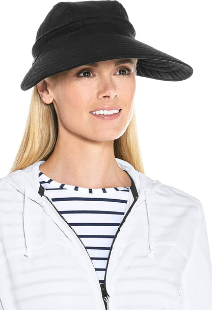 Coolibar UPF 50+ Women'S Bel Aire Zip-Off Sun Visor - Sun Protective Apparel & Accessories > Clothing Accessories > Hats Coolibar Black One Size 