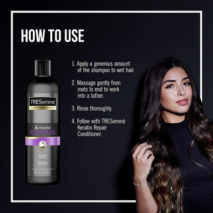 Tresemmé Shampoo for Damaged Hair Keratin Repair Restores and Shields Hair from Damage, 20 Fl Oz (Pack of 4) Health & Beauty > Personal Care > Hair Care Unilever   