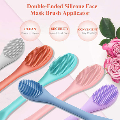 REVEX Silicone Face Mask Applicator,2 Packs Facial Mask Brushes for Mud,Clay,Charcoal Mixed Mask,Soft Makeup Beauty Brush Tools for Apply Cream,Lotion (Pink+Gray) Health & Beauty > Personal Care > Cosmetics > Cosmetic Tools > Makeup Tools REVEX   