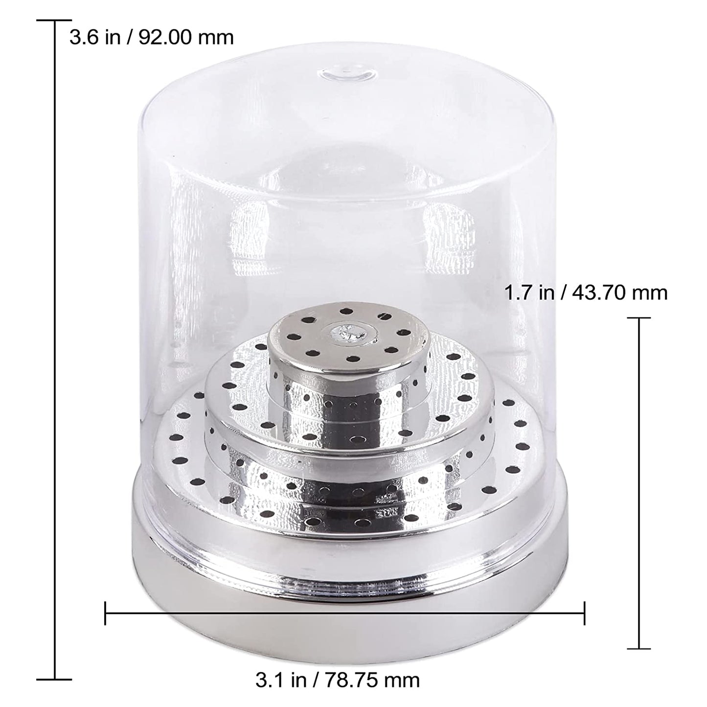 PANA Nail Drill Bit Holder Stand Display Organizer- Dust Proof Storage Container Box Case Tools for Home Use or Nail Salon - (48 Holes, Silver) Health & Beauty > Personal Care > Cosmetics > Cosmetic Tools > Nail Tools PANA   