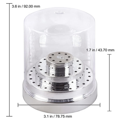 PANA Nail Drill Bit Holder Stand Display Organizer- Dust Proof Storage Container Box Case Tools for Home Use or Nail Salon - (48 Holes, Silver) Health & Beauty > Personal Care > Cosmetics > Cosmetic Tools > Nail Tools PANA   