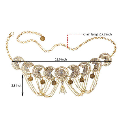Brishow Gold Waist Chain Layered Body Chain Fashion Party Body Jewelry Accessory for Women and Girls (Gold) Apparel & Accessories > Jewelry > Body Jewelry Brishow   