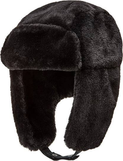 Essentials Women'S Faux Fur Trapper Hat Apparel & Accessories > Clothing Accessories > Hats KYLIE MAX Black/Black One Size 