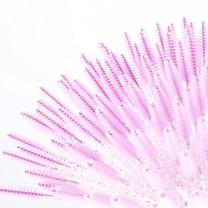 I-Laesh 100 Pcs Disposable Eyelash Brushes, Mascara Wands, Eye Lash Brush, Spoolies for Eyelash Extensions, Spoolie Eyebrow Eyeshadow Brow Makeup Supplies Kit Cleansing Glitter Applicator Tool Accessories Bristle (Crystal Pink) Health & Beauty > Personal Care > Cosmetics > Cosmetic Tools > Makeup Tools i-laesh   