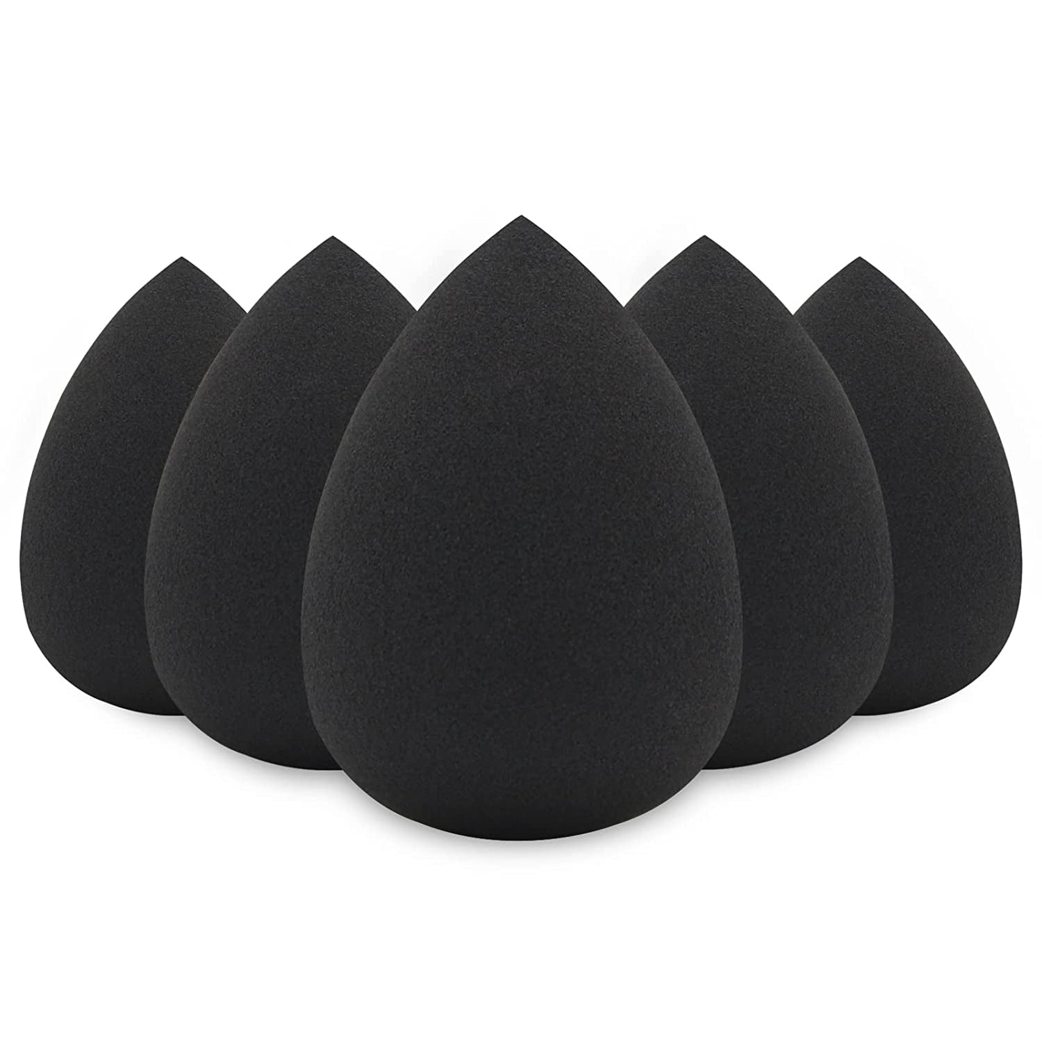 BEAKEY 5 Pcs Makeup Sponge Set, Foundation Blending Beauty Sponge, Flawless for Liquid, Cream, and Powder, Multi-Colored Makeup Sponges Health & Beauty > Personal Care > Cosmetics > Cosmetic Tools > Makeup Tools BEAKEY D-Black  