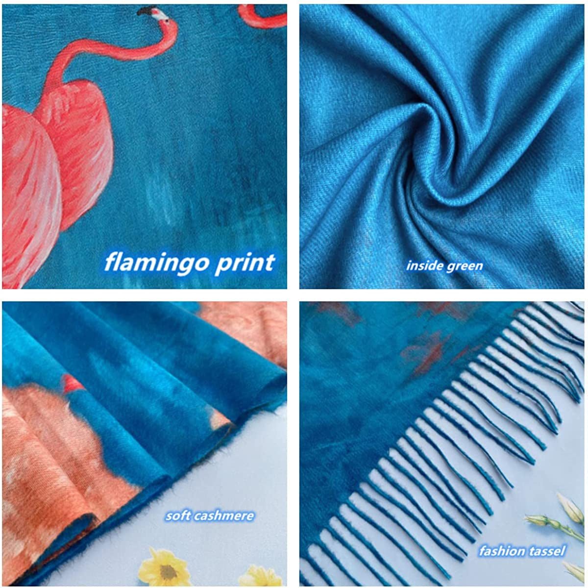 Women'S Fashion Scarf with Art Printed Tassel Soft Cashmere Warm Large Blanket Wrap Shawl for Gift Apparel & Accessories > Clothing Accessories > Scarves & Shawls XYBJ   
