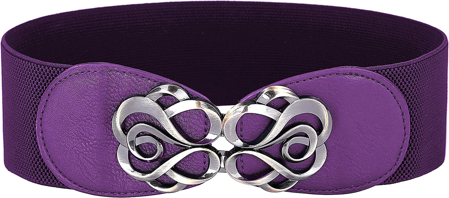 Women Stretchy Vintage Dress Belt Elastic Waist Cinch Belt CL413 Apparel & Accessories > Clothing Accessories > Belts GRACE KARIN Purple Medium 