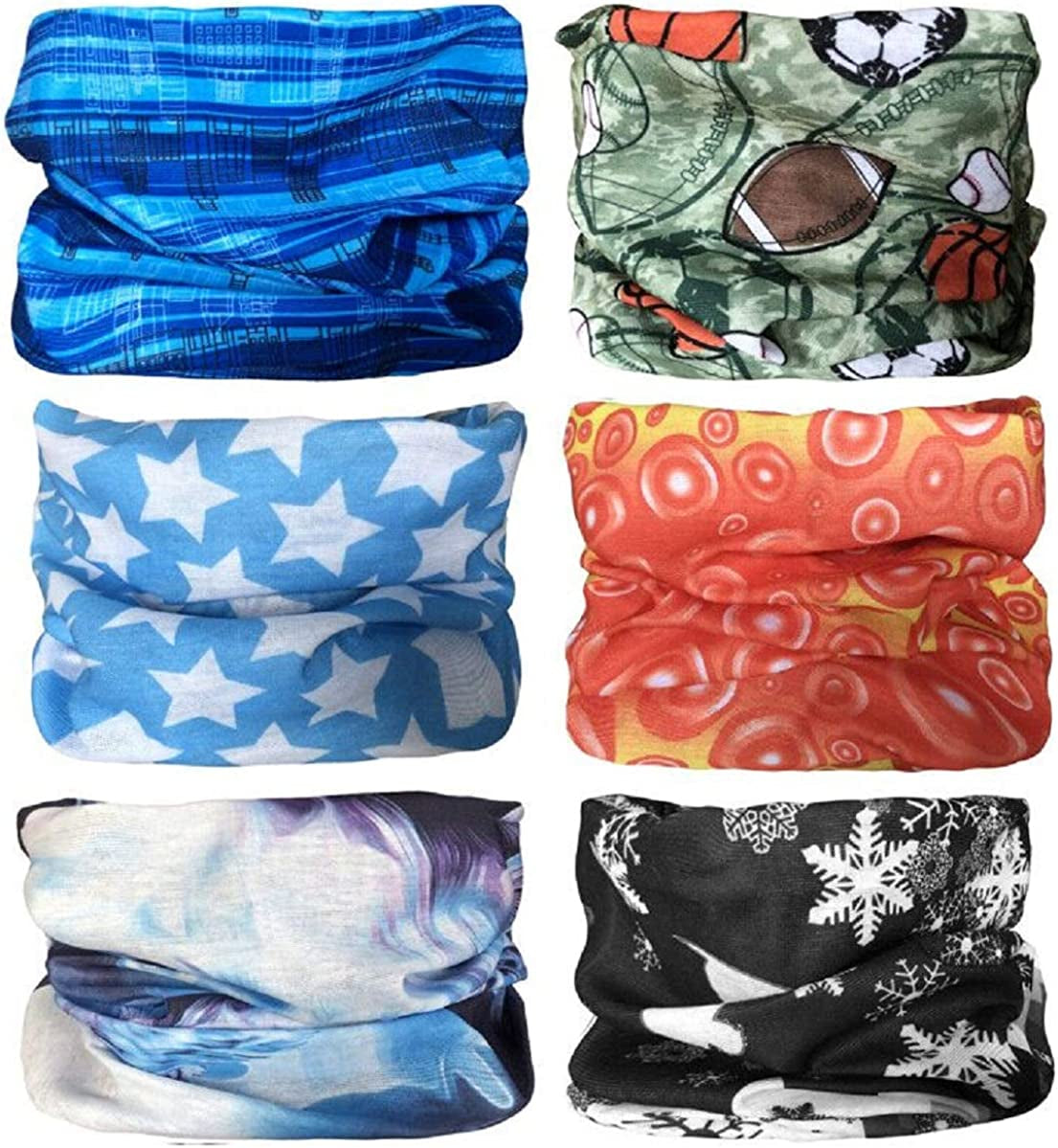 Kingree 6PCS Outdoor Magic Scarf, Elastic Headbands, Headscarves, Headwear, Mask Apparel & Accessories > Clothing Accessories > Bandanas & Headties KINGREE Blue Series 3  