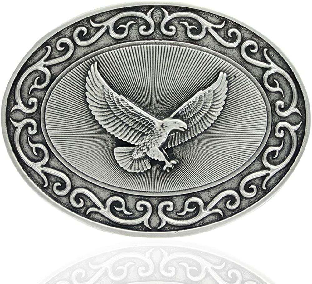 Montana Silversmiths Soaring Eagle Collection Attitude Buckle Apparel & Accessories > Clothing Accessories > Belt Buckles Montana Silversmiths Ready for Action - Antiqued Silver  
