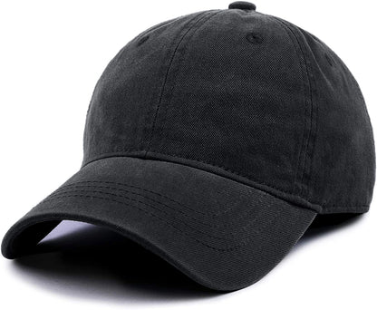 Men and Women Vintage Washed Distressed Cotton Baseball Cap Plain Blank Adjustable Classic Baseball Hat Cap Apparel & Accessories > Clothing Accessories > Hats KYLIE MAX   