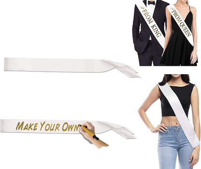 GCOA 20 Pieces Blank Satin Sashes for DIY, Homecoming Pageants Parades, Wedding, Hen Party, Bachelorette Party Decorations, 9.5Cm X 78Cm Apparel & Accessories > Clothing Accessories > Sashes GCOA   