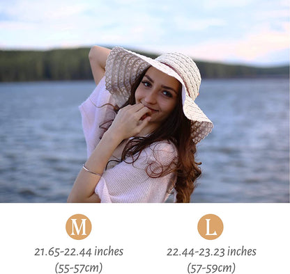 FURTALK Summer Beach Sun Hats for Women Wide Brim Foldable Floppy Travel Packable UPF Hat Apparel & Accessories > Clothing Accessories > Hats KYLIE MAX   